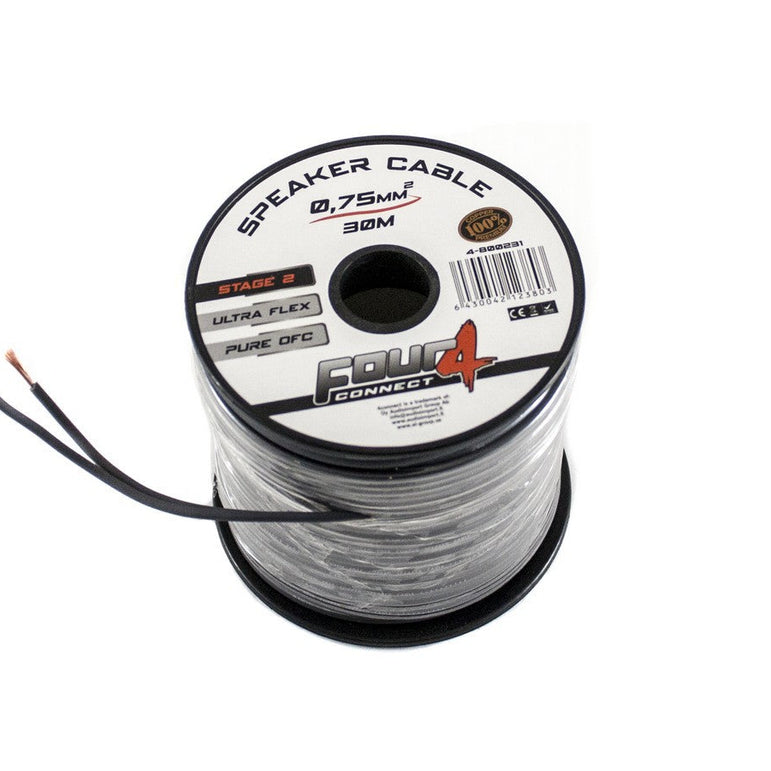 FOUR Connect 4-800231 STAGE2 OFC-kaiutinkaapeli 2x0.75mm2 minikela 30m