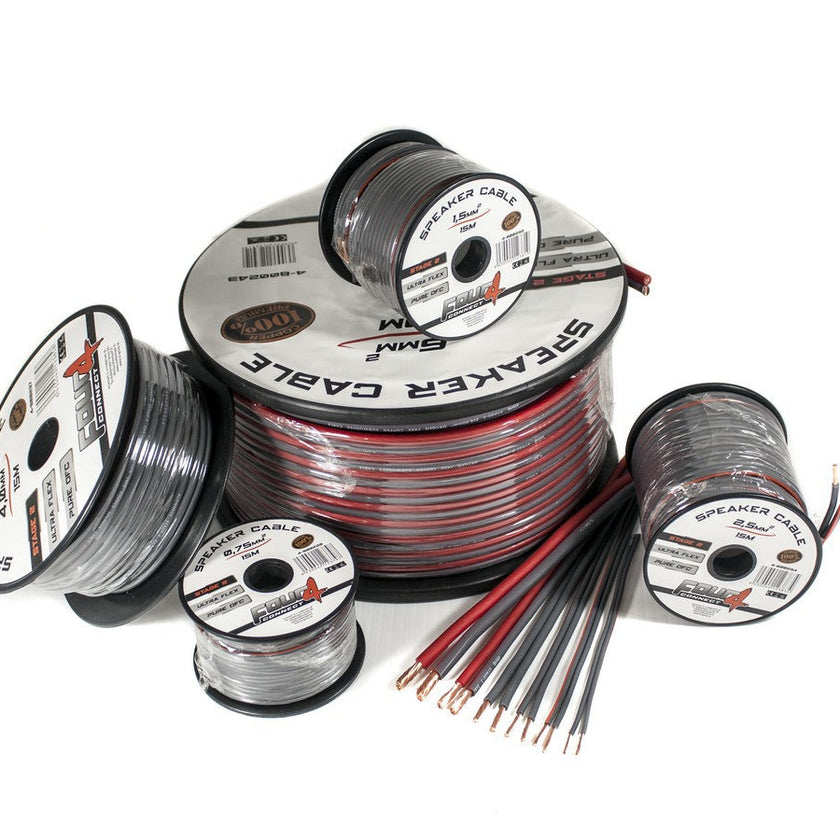 FOUR Connect 4-800234 STAGE2 OFC speaker cable 2x2.5mm2 mini coil 15m