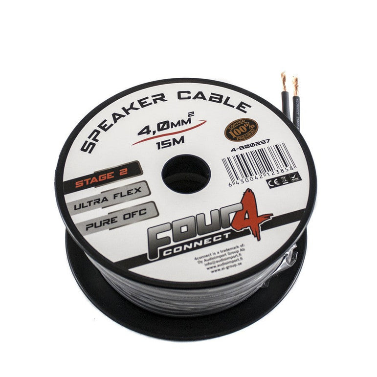 FOUR Connect 4-800237 STAGE2 OFC-kaiutinkaapeli 2x4.0mm2 minikela 15m