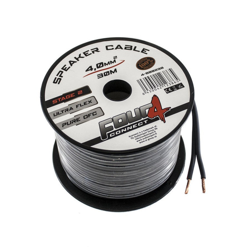FOUR Connect 4-800238 STAGE2 OFC speaker cable 2x4.0mm2 mini spool 30m