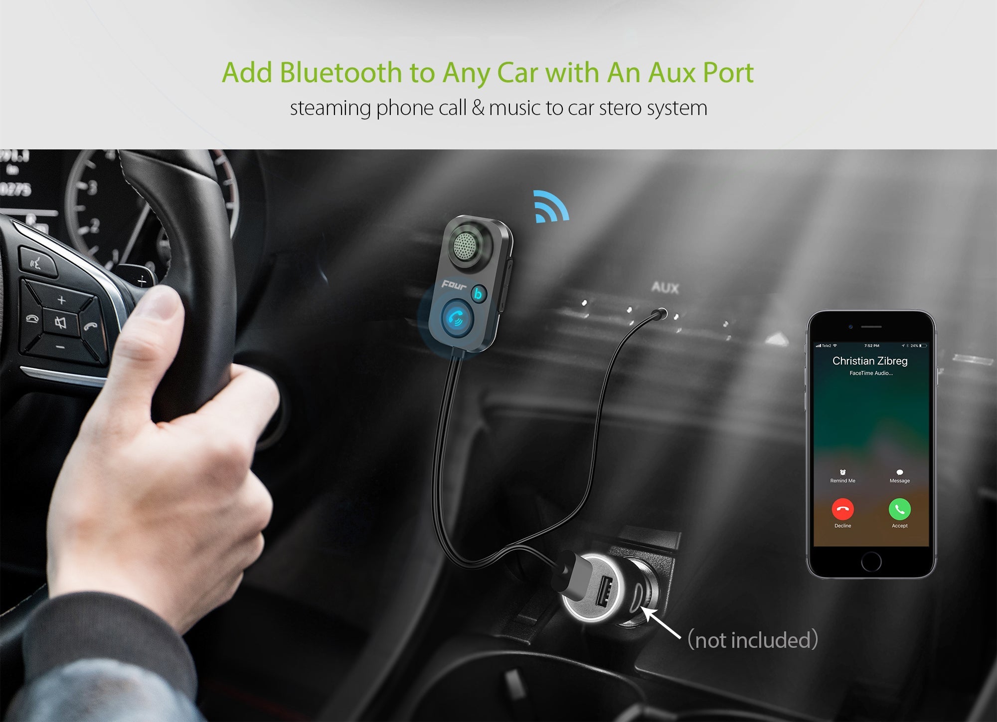 FOUR Bluetooth handsfree / Receiver 4-BTHFR1