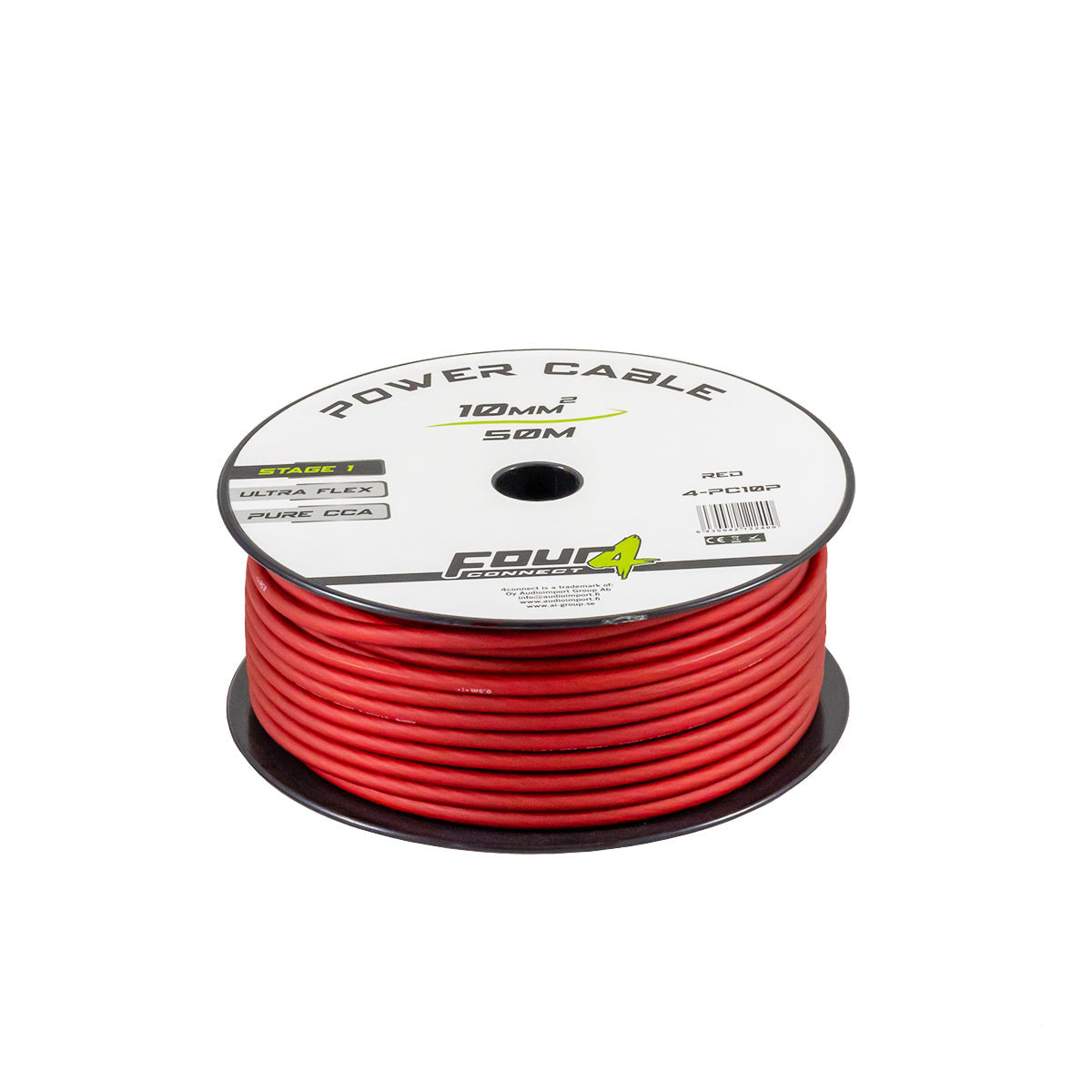 FOUR Connect 4-PC10P – virtakaapeli 10 mm², punainen, 50 m