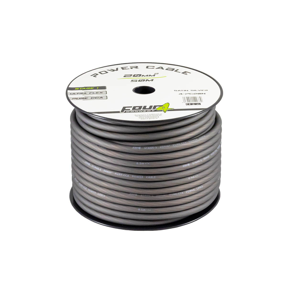 FOUR Connect 4-PC20N – virtakaapeli 20 mm², savunharmaa, 50 m
