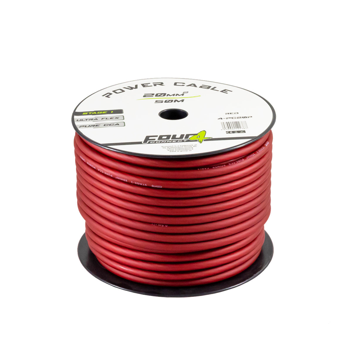 FOUR Connect 4-PC20P – virtakaapeli 20 mm², punainen, 50 m