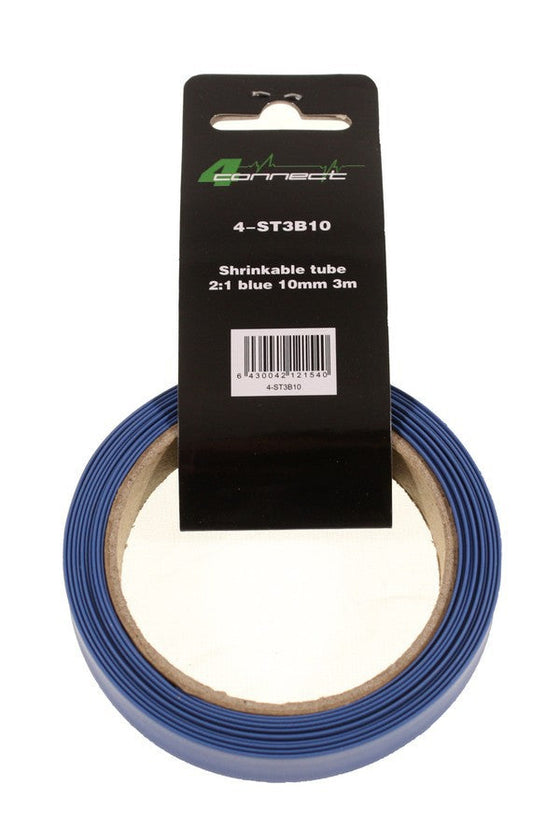 FOUR Connect 4-ST3B10 shrink tubing, 2:1 blue 10mm 3m