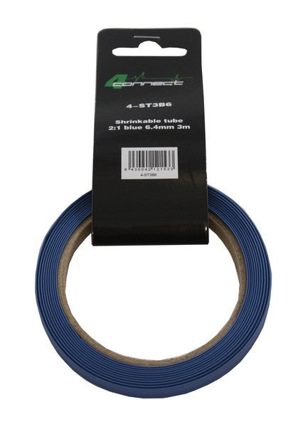 FOUR Connect 4-ST3B6 shrink tubing, 2:1 blue 6.4mm 3m