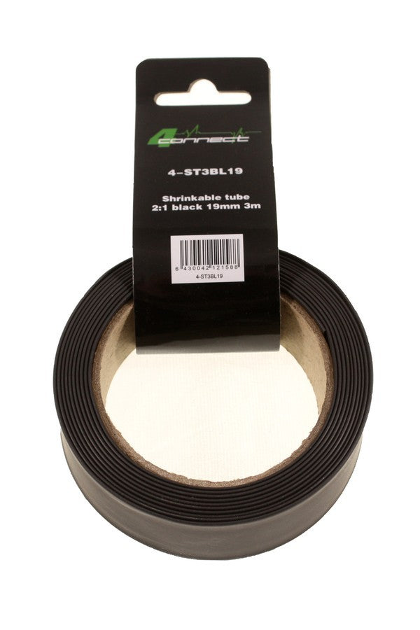 FOUR Connect 4-ST3BL19 shrink tubing, 2:1 black 19mm 3m