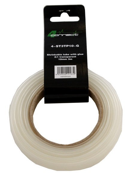 FOUR Connect 4-ST3TP10-G heat shrink tubing with adhesive, 2:1 clear 10mm 3m