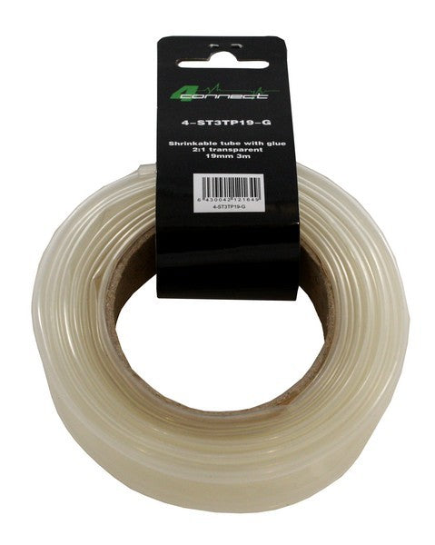 FOUR Connect 4-ST3TP19-G heat shrink tubing with adhesive, 2:1 clear 19mm 3m
