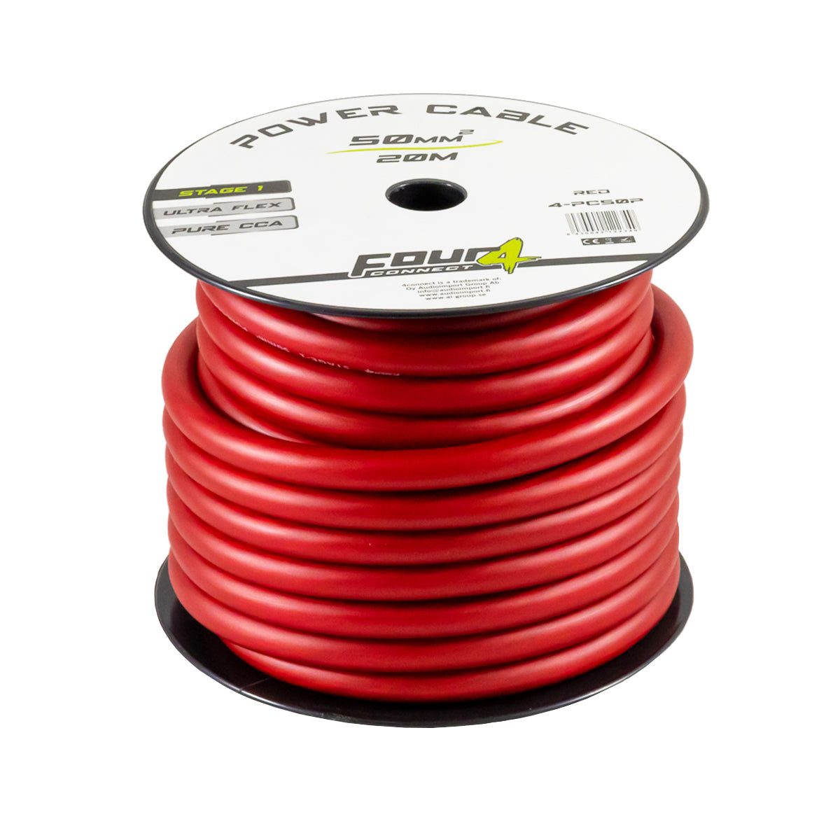 FOUR Connect 4-PC50P – virtakaapeli 50 mm², punainen, 20 m