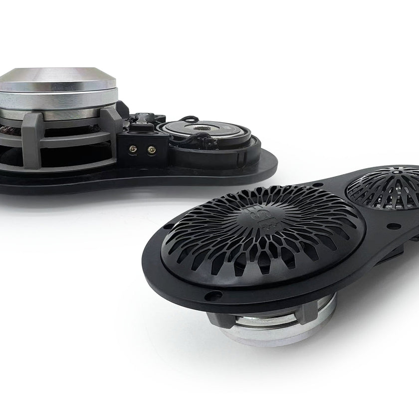 ESB Audio 4.UMA keski-diskanttiyksikkö etunäkymä, 75mm keskialue ja 25mm diskantti yhdessä