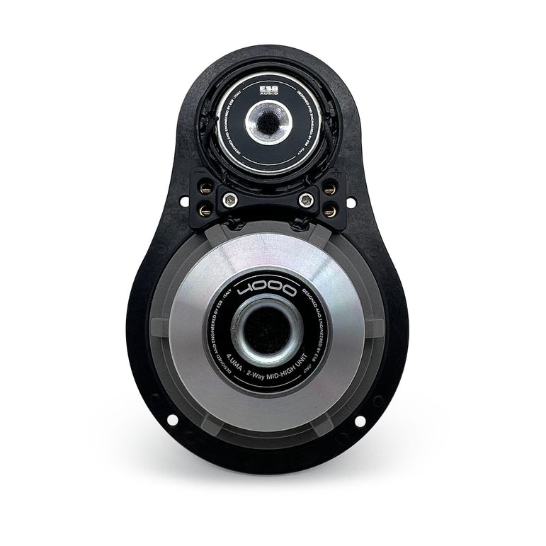 ESB Audio 4.UMA keski-diskanttiyksikkö lähikuva, Sonatex-silkkikalvo ja selluloosakalvo