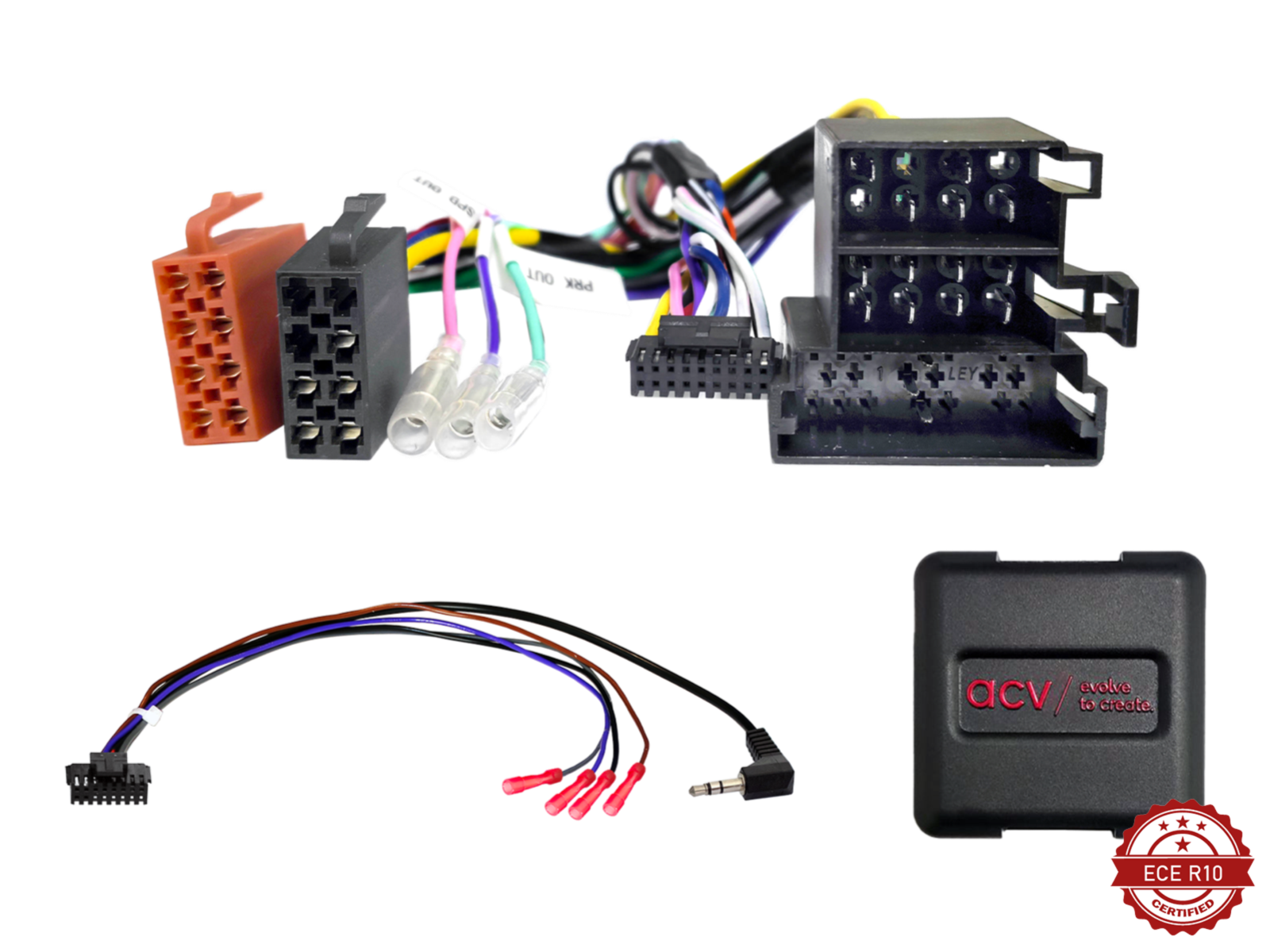 ACV 42xct006-0 rattiohjain-adapteri  Citroen/Fiat/Peugeot 2006-2014  ISO Multilead lose