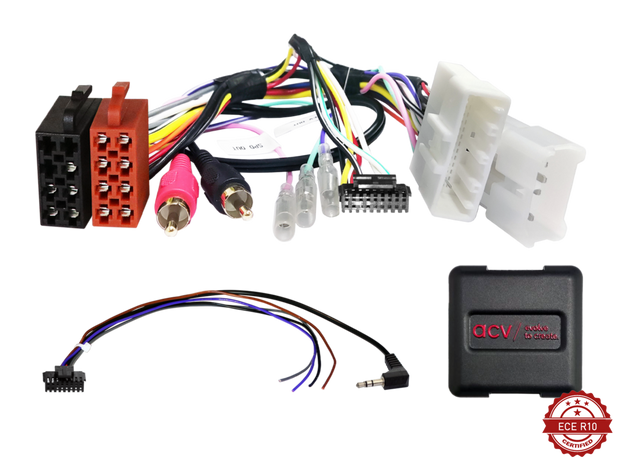 ACV 42xct010-0 rattiohjain-adapteri Citroen/Peugeot/Toyota 10Pin/28Pin Multilead AUX lose