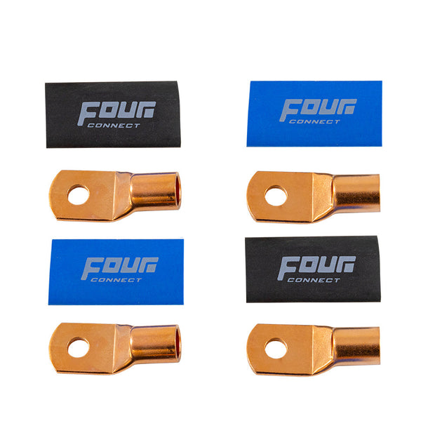 FOUR Connect 4-690384 STAGE3 OFC M8 ring terminal 50mm2, 2x blue + 2x black