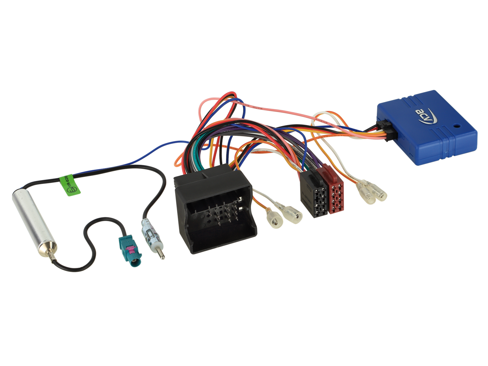 ACV 12-1324-46-15 Rattiohjain-adapteri VAG 40Pin Quadlock - ISO / Fakra - DIN