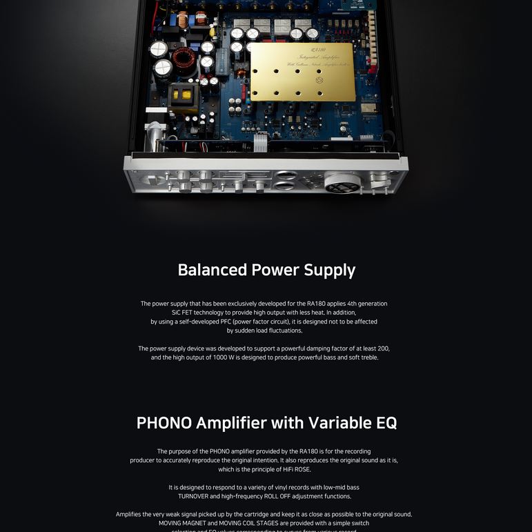 HiFi Rose RA180 Integrated Amplifier