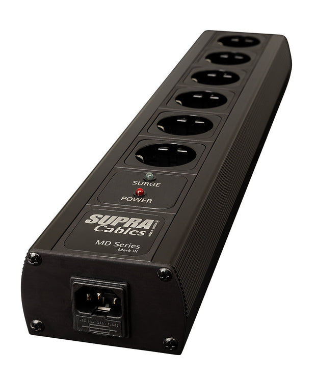 Supra LoRad MD06/SP SPC Surge Protected Mains Block, Black