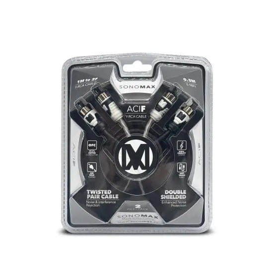 SonoMax ACI RCA Y-haaroituskaapeli – 1 uros / 2 naarasta, 2 kpl