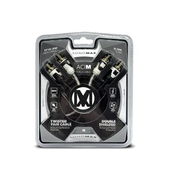 SonoMax ACI RCA Y-haaroituskaapeli – 1 naaras / 2 uros, 2 kpl