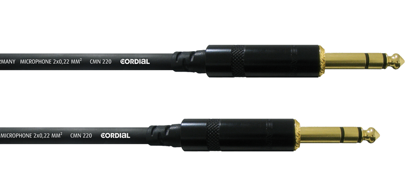 Cordial ESSENTIALS CFM VV laitekaapelit, 6,3 mm stereoplugi