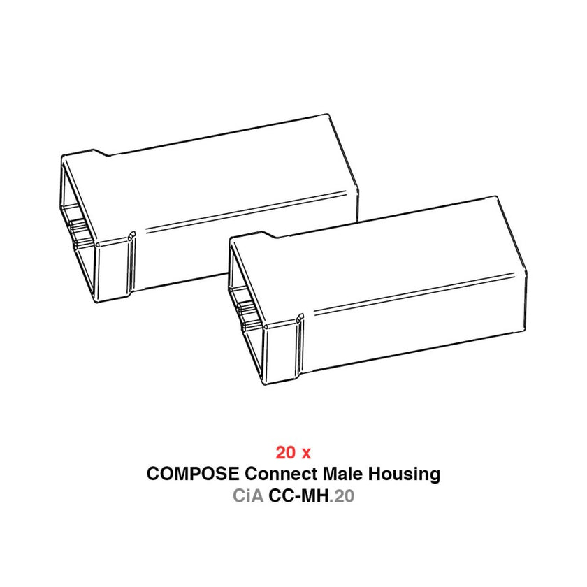 Helix CiA CC-MH.20 Male Housing Kit for COMPOSE Connect Plug connections