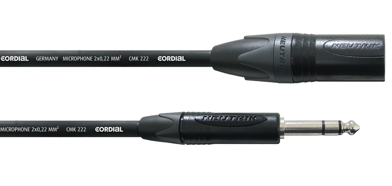 Cordial CPM MV PRO laitekaapelit XLR-uros / ¼'' st.plug