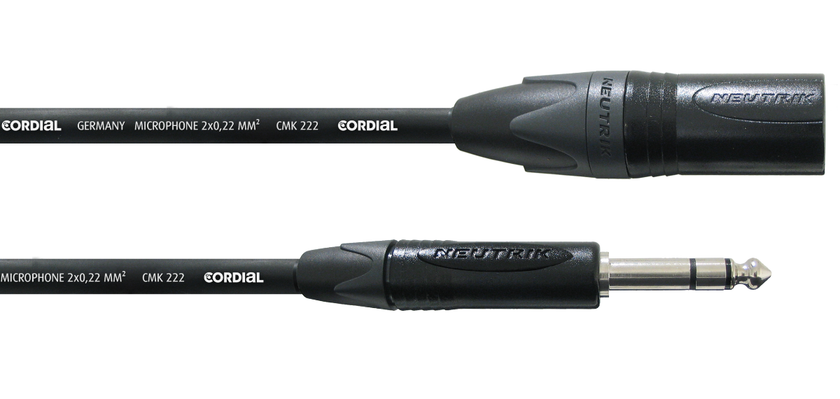 Cordial CPM MV PRO laitekaapelit XLR-uros / ¼'' st.plug