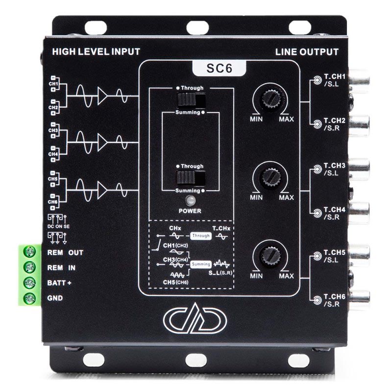 DD Audio SC6  6-kanavainen linjamuunnin SC-6a
