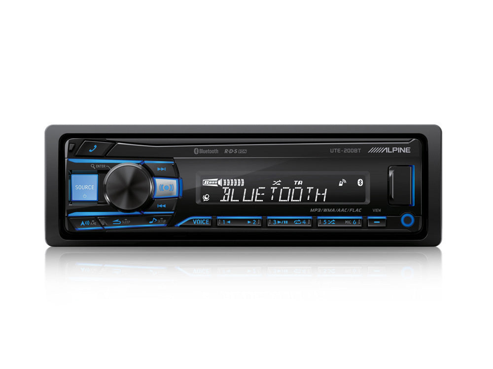 Alpine UTE-200BT 1-DIN Car Stereo Bluetooth USB