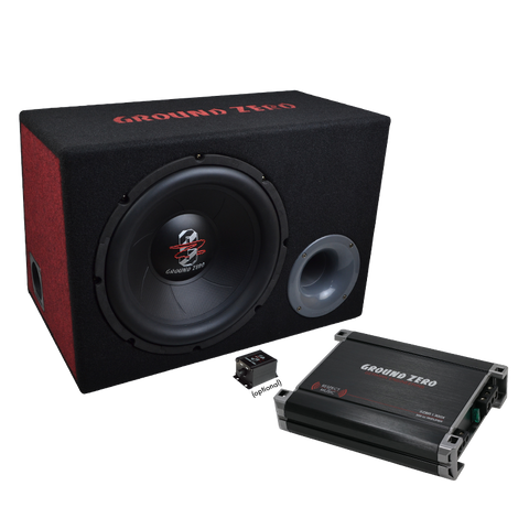 Ground Zero 12.300X-II Bass Kit, 12" sub + 300W amplifier