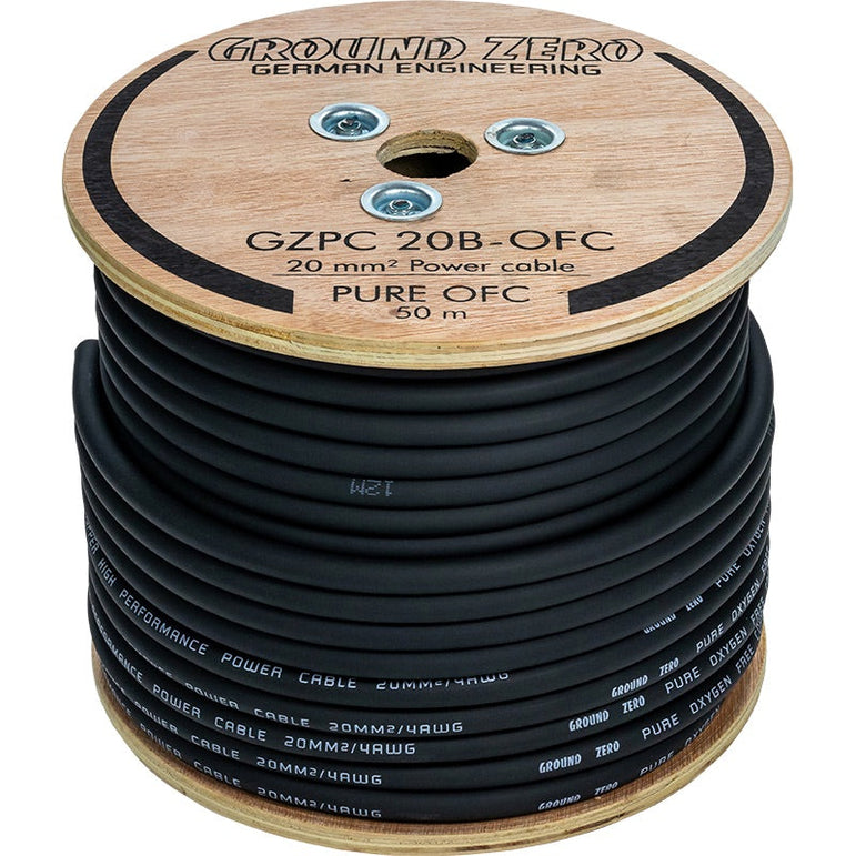 Ground Zero OFC power cable 20mm2 50m black