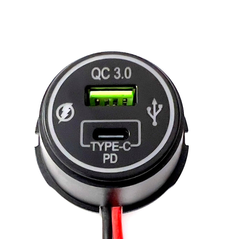 FOUR Connect 4-600163 vedenpitävä USB-C/A Virta-adapteri /USB TYPE-C +PD