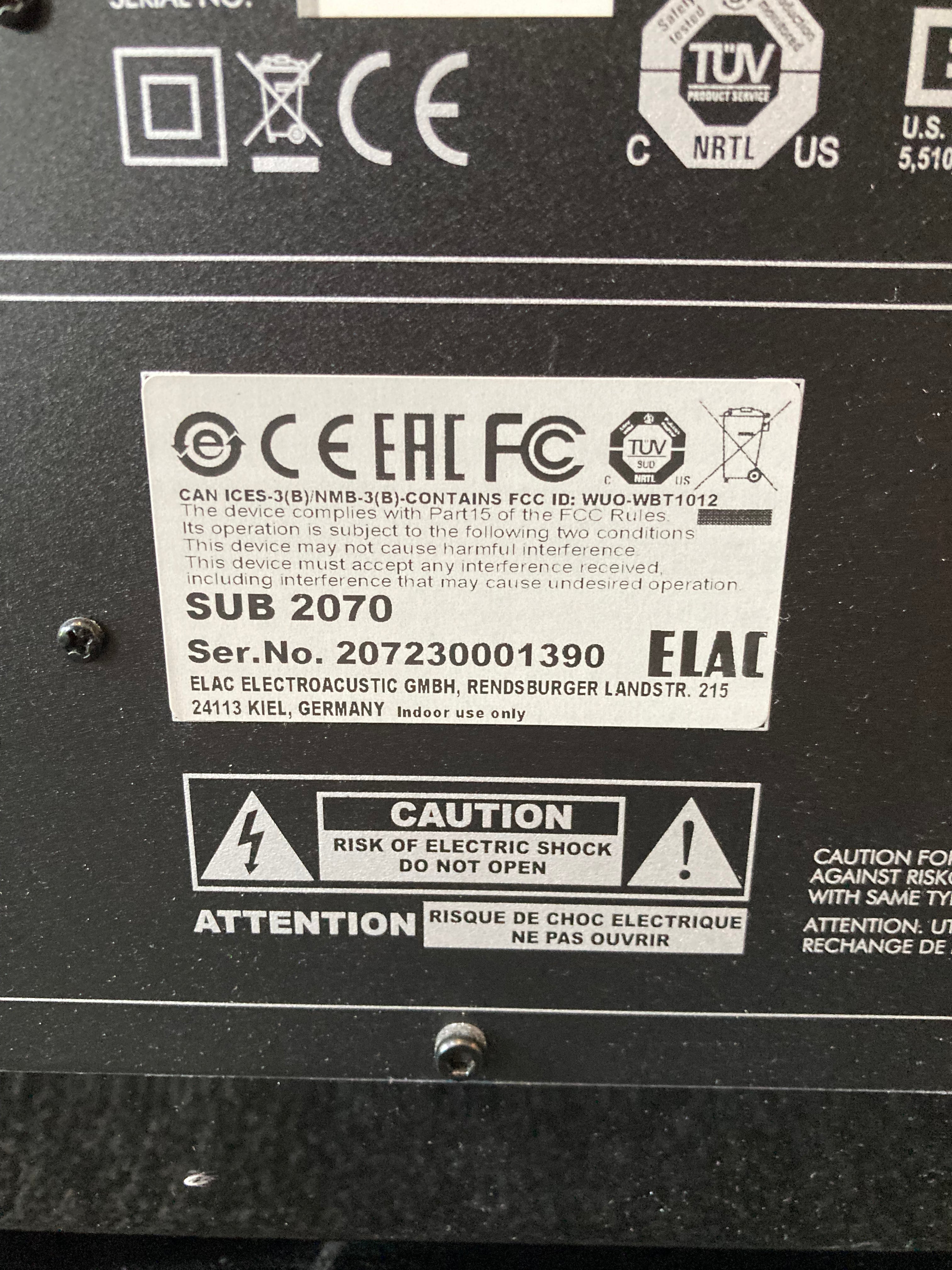 ELAC SUB 7020 aktiivisubbari – vaihtolaite