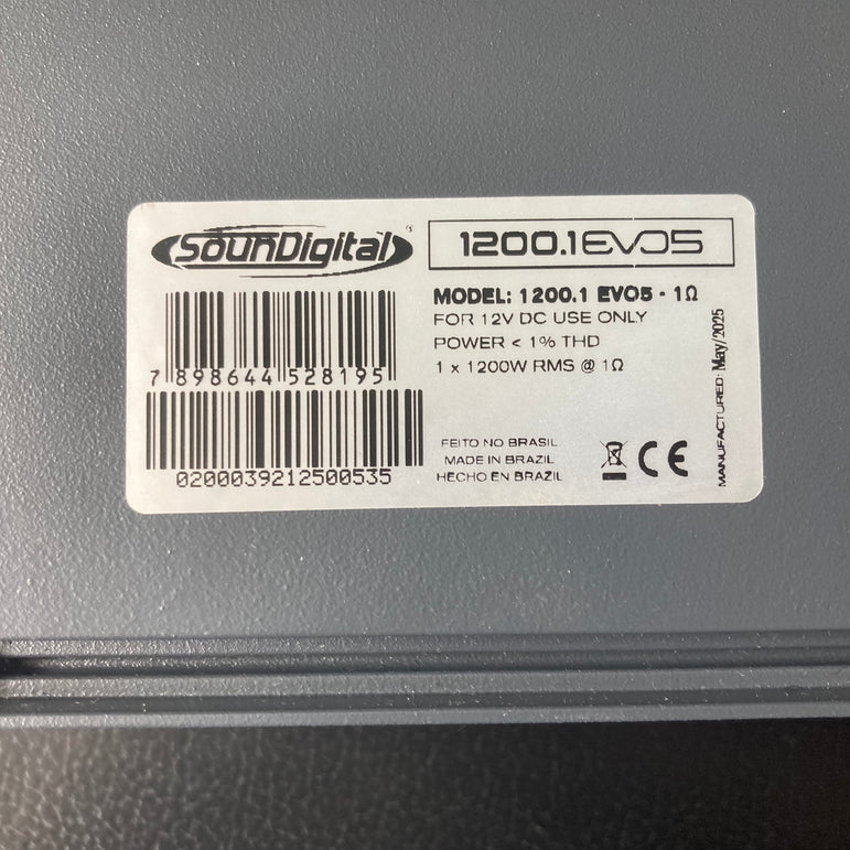 SounDigital 1200.1 EVO 5 – 1-kanavainen autovahvistin 1 Ω (vaihtolaite)
