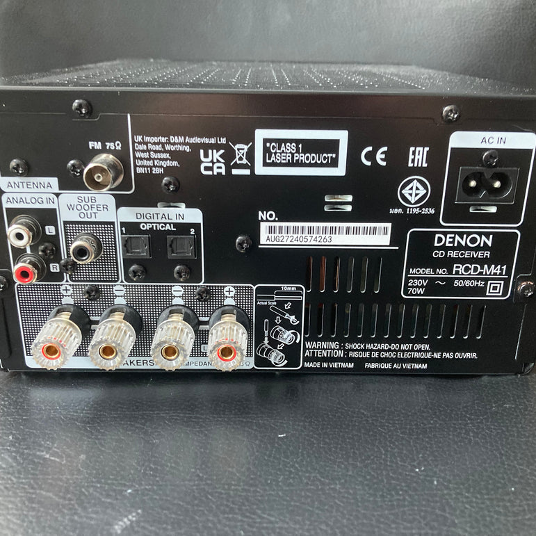 Denon RCD-M41 mikrosarjahifivahvistin, vaihtolaite (ei alkuperäistä pakkausta)