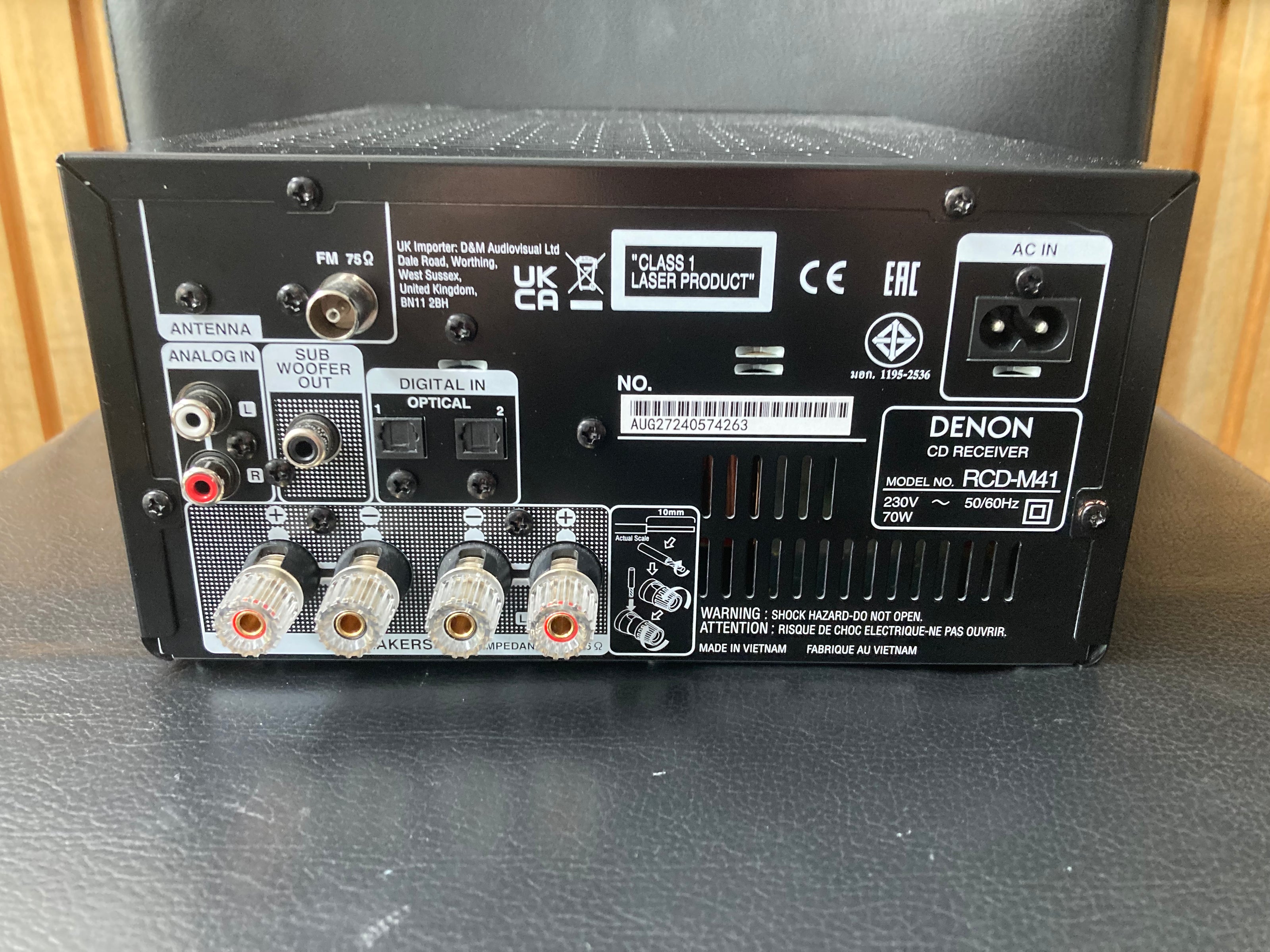 Denon RCD-M41 mikrosarjahifivahvistin, vaihtolaite (ei alkuperäistä pakkausta)