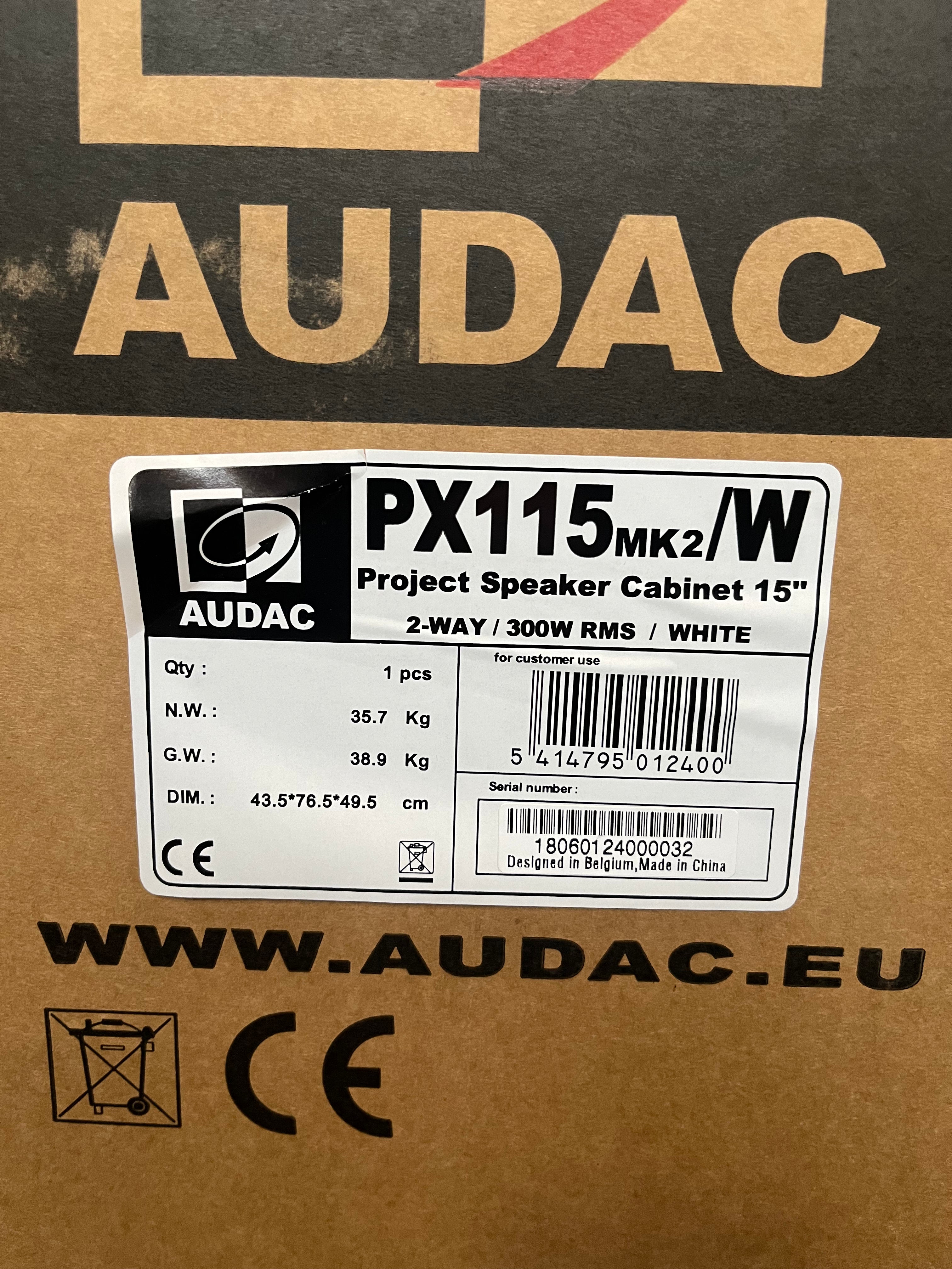 AUDAC PX115 Varastopoisto. Sijainti Oulu.