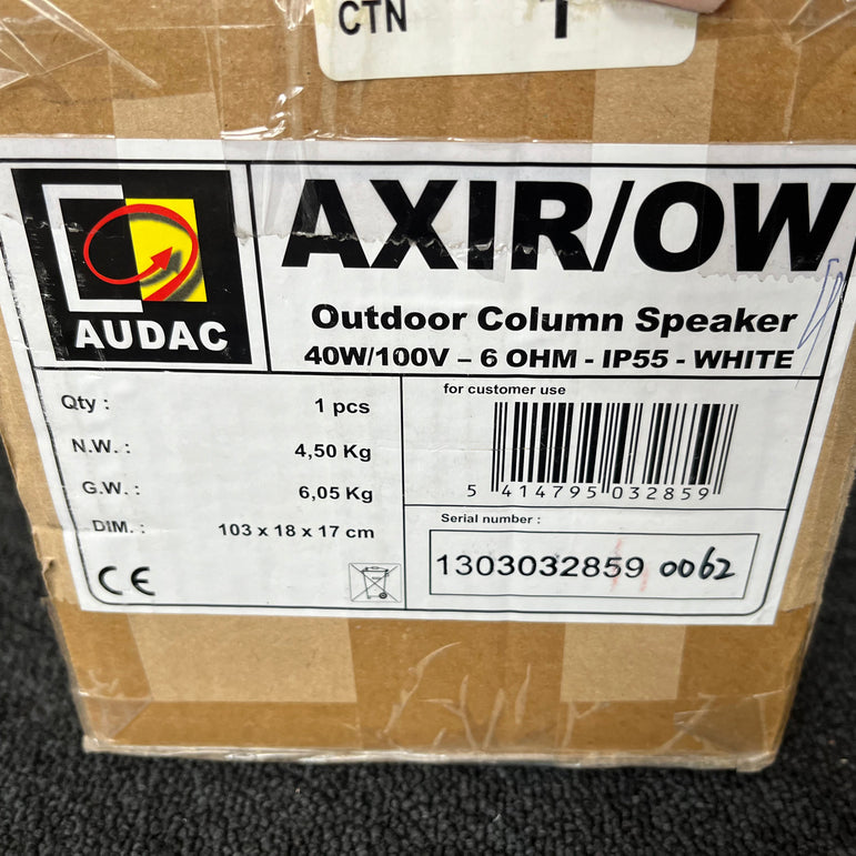AUDAC AXIR/OW- Ulkokaiutin