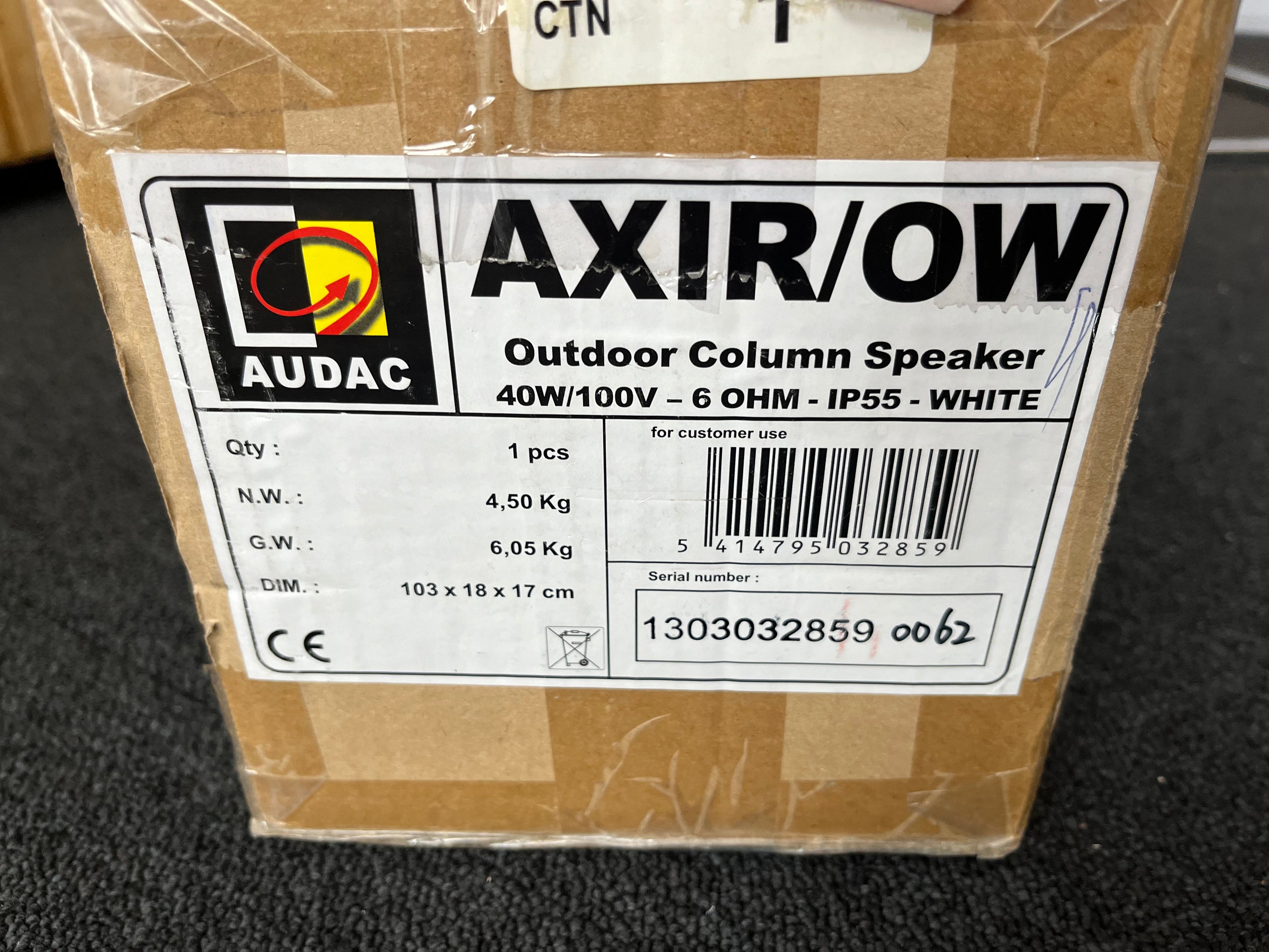 AUDAC AXIR/OW- Ulkokaiutin