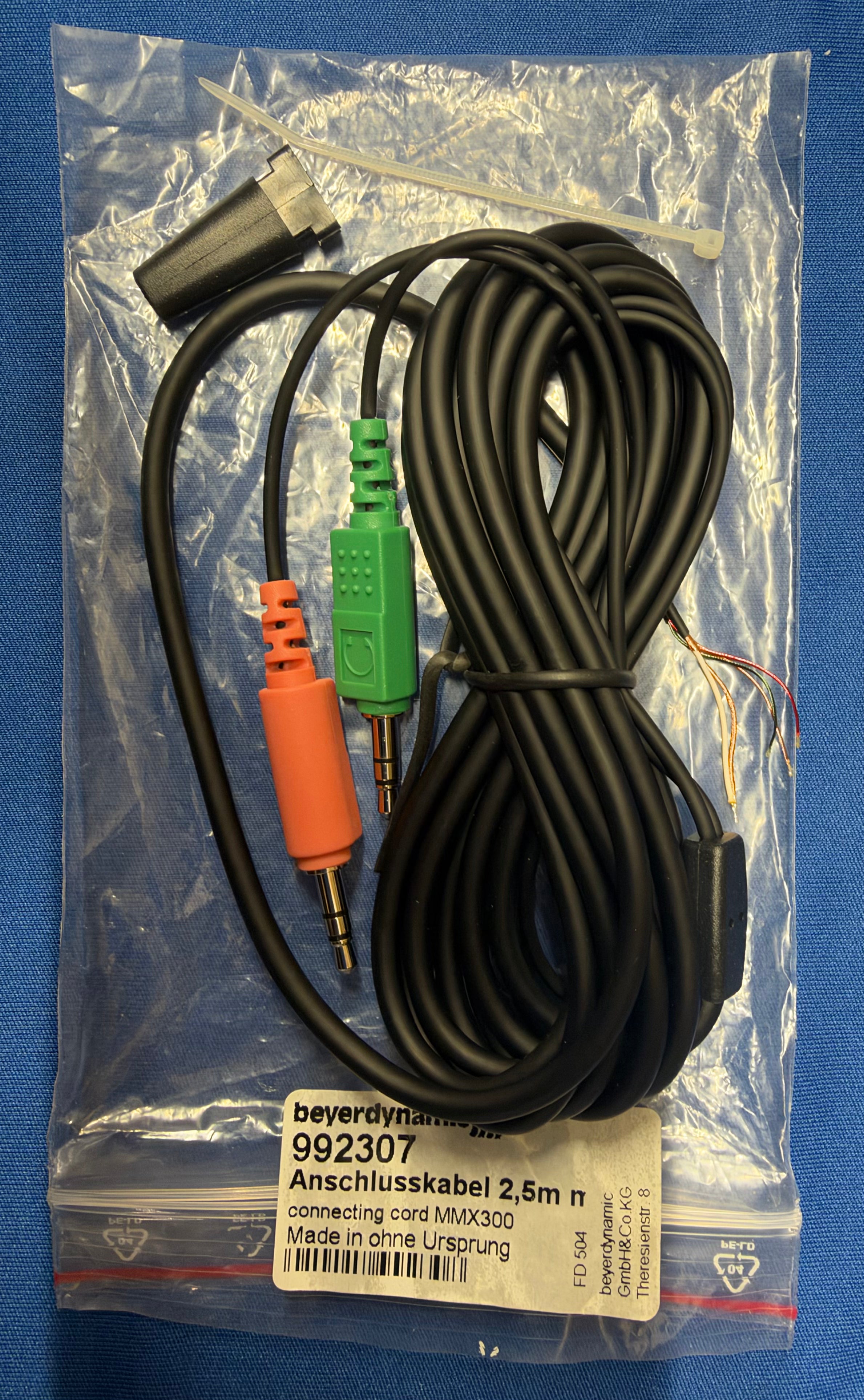 Beyerdynamic 992307 liitäntäkaapeli MMX 300 1. sukupolvi 2,5 m
