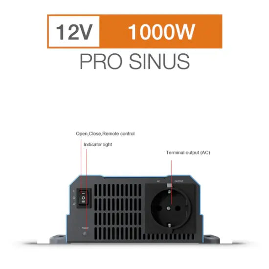 SonoPower IPPS1000-12 1000W Pure Sine Wave Inverter 12V