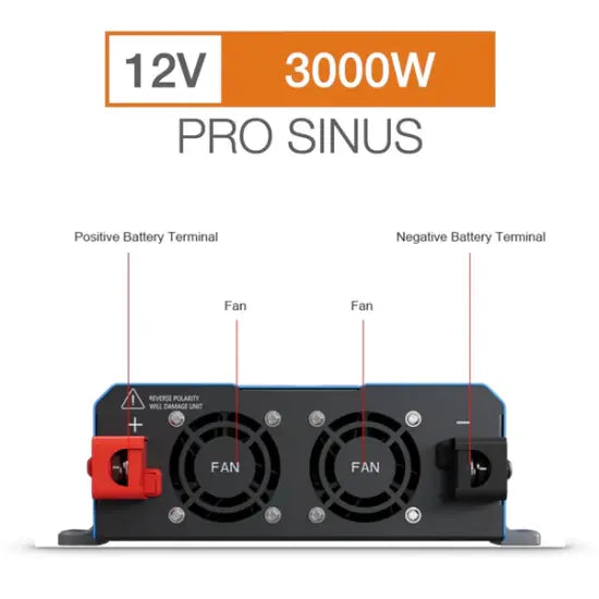 SonoPower IPPS3000-12 – 3000W Pure Sine Wave Inverter 12V