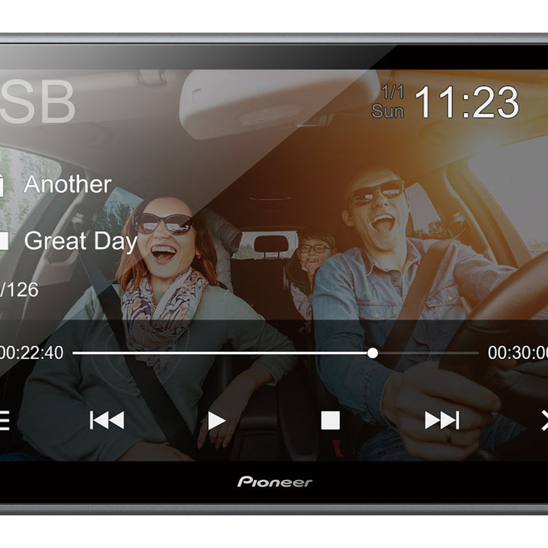 Pioneer DMH-AF555BT with mounting bracket