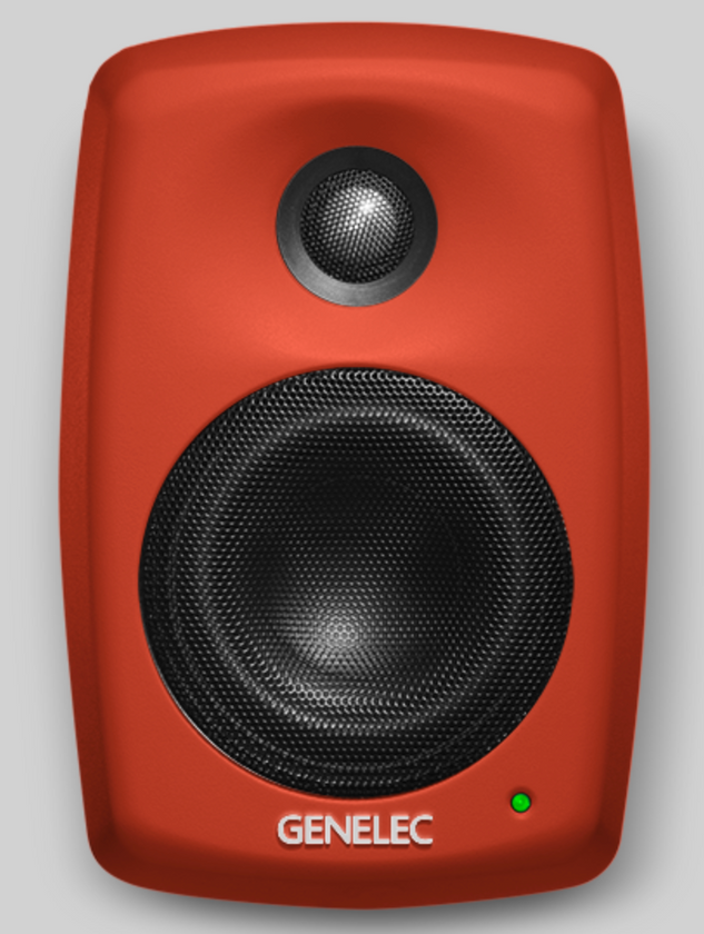 Genelec 4020C kaiutinpari, traffic orange, tehdaskunnostettu
