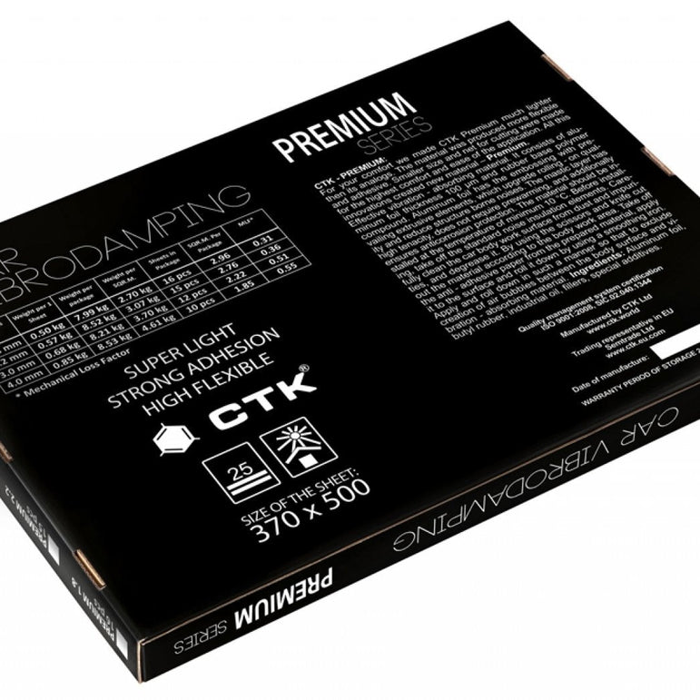 CTK Premium Vaimennusmatto 1.8mm - 16kpl 370x500mm (2.96m²)