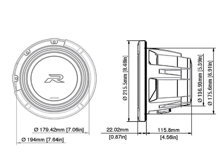 Alpine R2-W8D4 Subwoofer 8