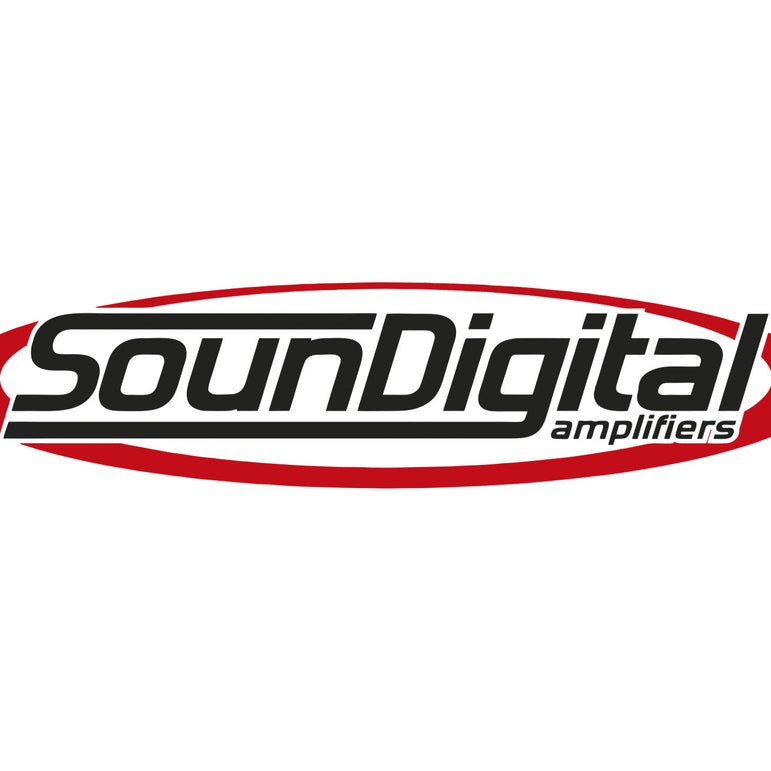 SounDigital Sticker – Black/Red 180 × 40 mm