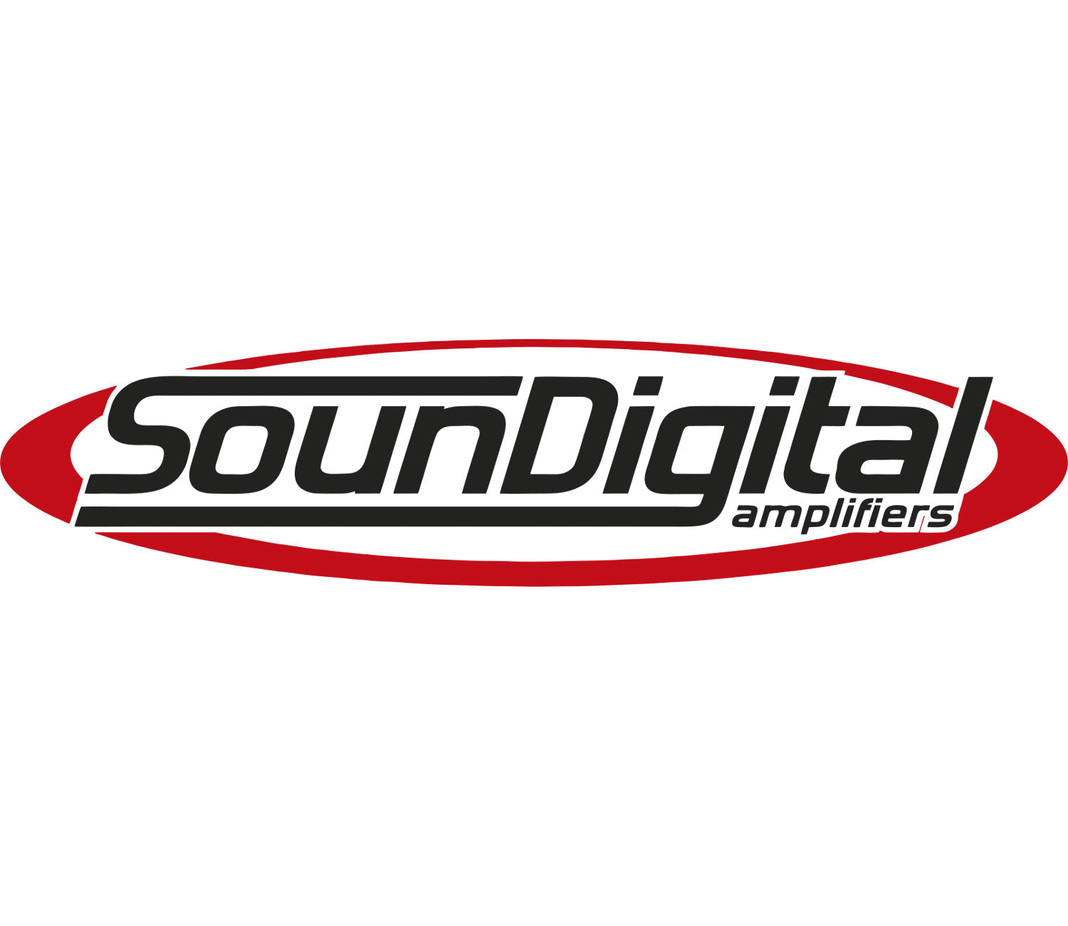 SounDigital Sticker – Black/Red 180 × 40 mm