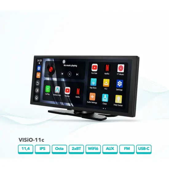SonoVision VISiO-11C On-Dash Android 15 Display | 11.4" | CarPlay & Android Auto